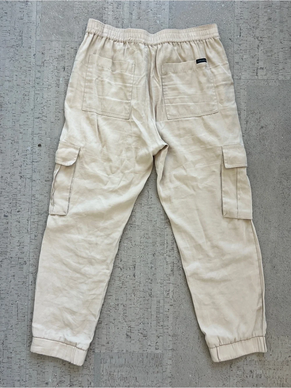 Sanctuary Cargo Jogger Pants Women’s Size 30 Cream Utility Elastic Waist Ankle